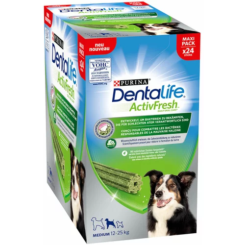 Dentalife Purina Active Fresh dnevni priboljški za nego zob za srednje velike pse - 24 palčk