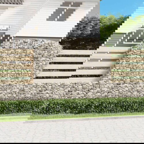  Gabionska ko&amp;scaron;ara s lukom 200x30x160/180 cm pocinčano željezo Slike