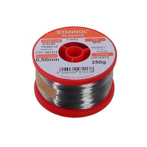 Stannol žica za lemljenje Tinol punjena ø0.5mm 250g Sn60/Pb39/Cu1 Cene