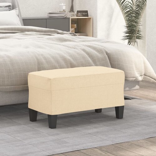  Klupa krem 70 x 35 x 41 cm od tkanine Slike