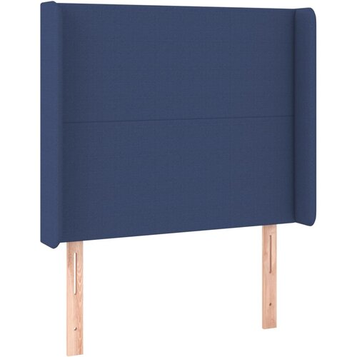  Krevet box spring s madracem LED plavi 80 x 200 cm od tkanine Slike