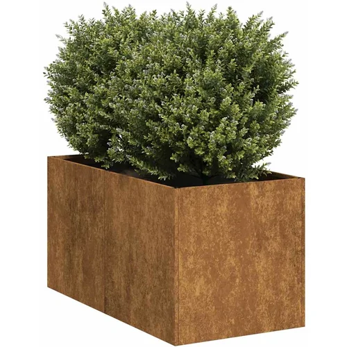 vidaXL Planter Rusty 40x80x40 cm Vremensko odporno jeklo