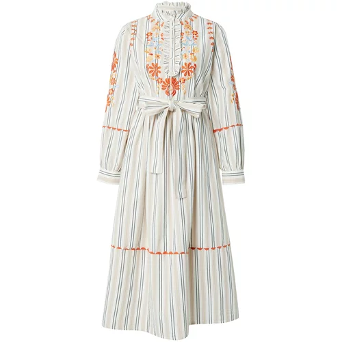 Rich & Royal Košulja haljina svijetloplava / svijetlosiva / narančasta / bijela