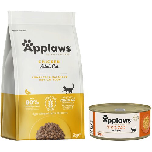 Applaws me&scaron;ano pakiranje suha & mokra hrana - 2 kg Adult pi&scaron;čanec + 6 x 156 g pi&scaron;čanec & buča Cijene