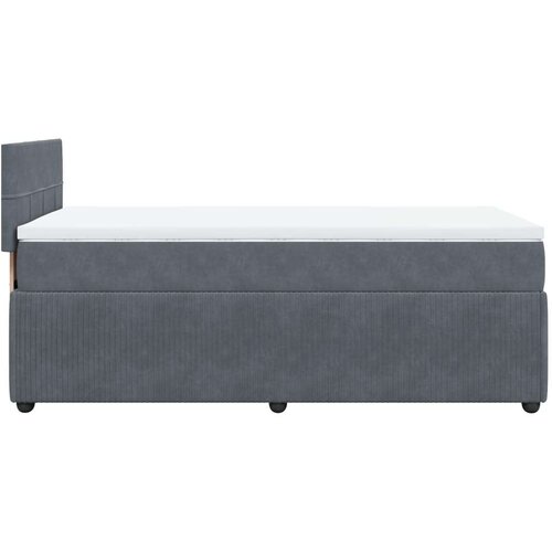 VidaXL box spring krevet s madracem tamnosivi 80 x 200 cm bar&amp;scaron;unasti Slike