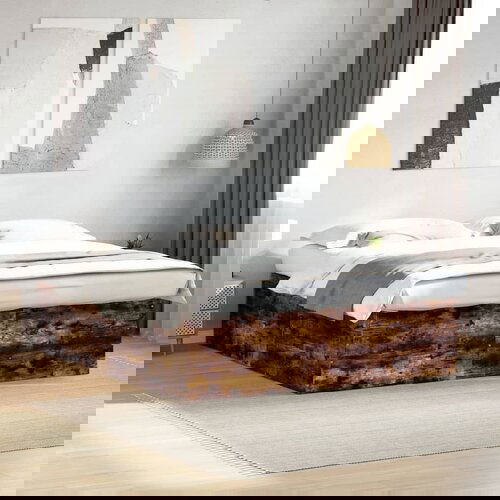 Furnova Posteljni okvir dimljeni hrast 180x200 cm inženirski les, (21933902) Slike