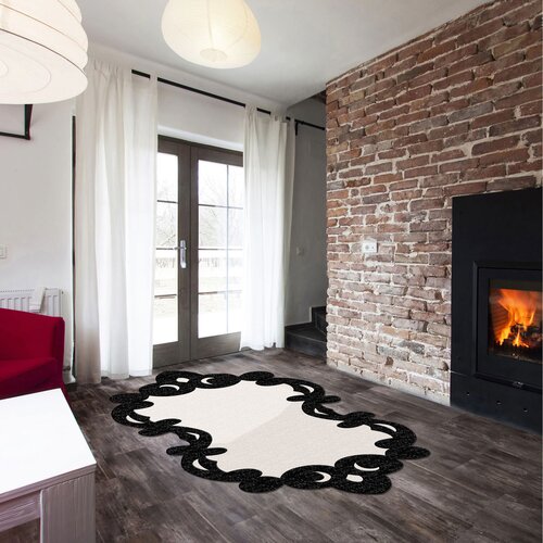 Hanah home tepih 80x150cm Crno-Beli Slike