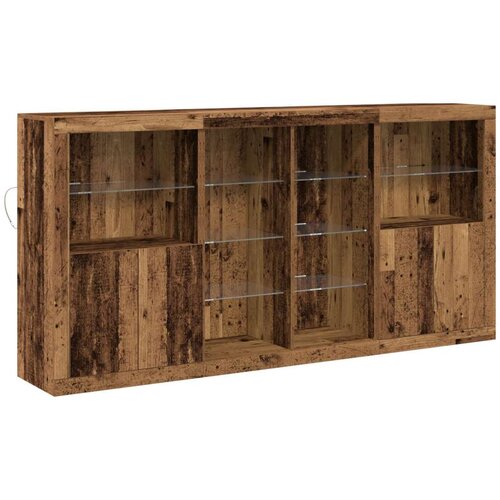  Stranski kabinet z LED lučmi Stari les 202x37x100 cm Izdelan iz lesa, Stranski kabinet z LED lučmi Stari les 60.5x37x100 cm, Stranski kabinet z LED lučmi Stari les 41x37x100 cm Slike
