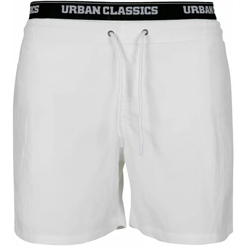 Urban Classics Kratke kopalne hlače črna / bela