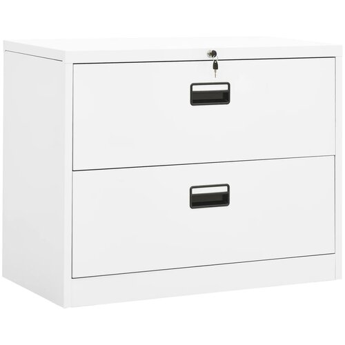 vidaXL Ormarić za spise bijeli 90 x 46 x 72,5 cm čelični Cijene