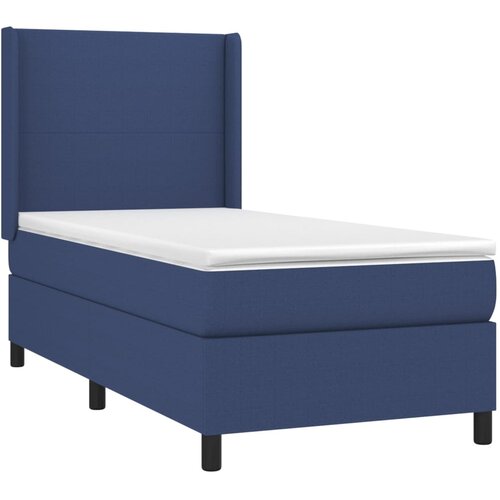  Krevet box spring s madracem LED plavi 80 x 200 cm od tkanine Slike