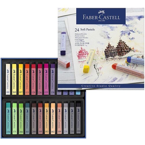 Faber-Castell Mehki suhi pastel Faber-Castell, 24 kosov Slike