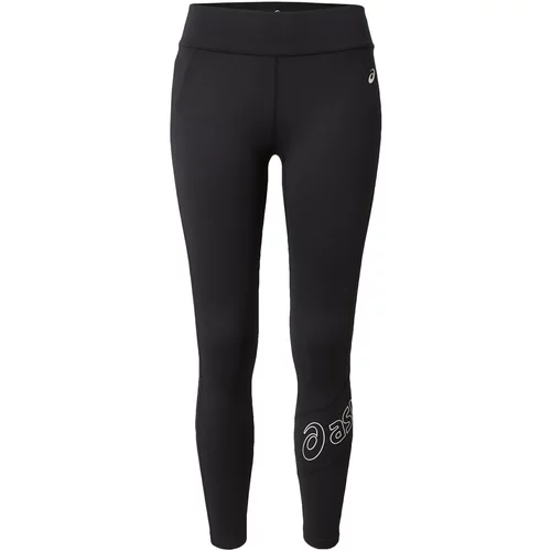 Asics Sportske hlače crna / bijela