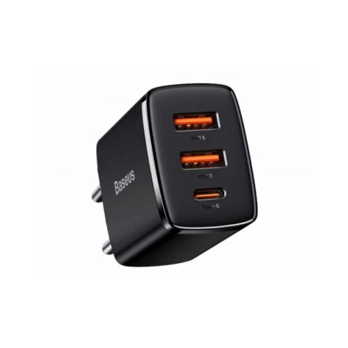 Baseus Compact Brzi Punjač 2U+C/30W/CRNI Cene