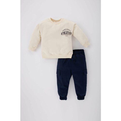 Defacto Baby Boy Printed Sweatshirt Sweatpants Set of 2 Slike