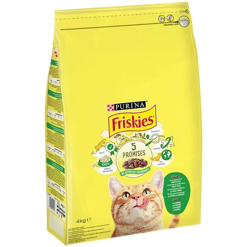 Friskies PURINA Katze z zajcem, piščancem in zelenjavo - Varčno pakiranje: 2 x 4 kg