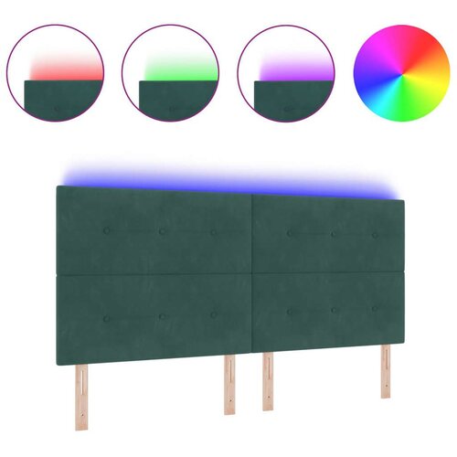  LED Uzglavlje Tamnozelena 100 cm Bar&amp;scaron;un Slike