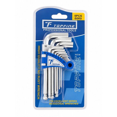  TOPFINE Set imbus ključeva sa kugličastim vrhom 1/5&amp;ndash;10 mm (9 kom.) Slike