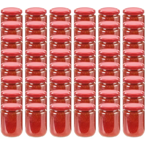  Staklenke za džem s crvenim poklopcima 48 kom 230 ml
