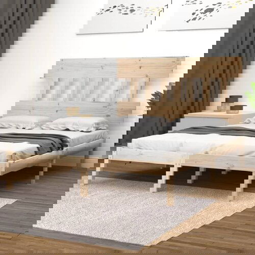 The Living Store Posteljni okvir iz trdnega lesa 140x200 cm - Posteljni Okvir, (21524626) Slike