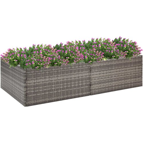 vidaXL Vrtna sadilica siva 157 x 80 x 40 cm od poliratana Cijene