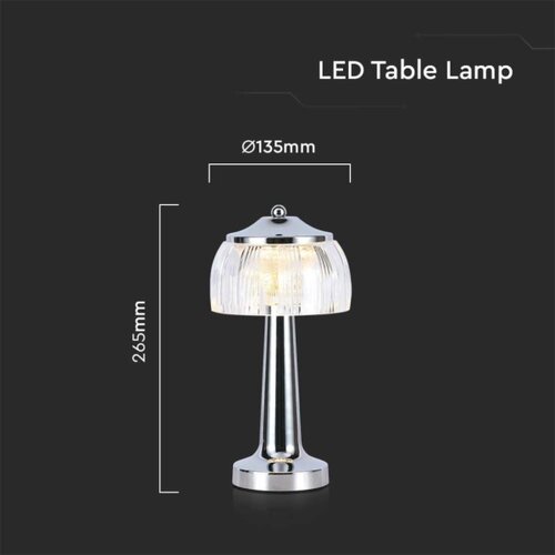  LED prigu&amp;scaron;iva stona lampa LED/1W/5V 3000-6000K 1800 mAh hrom Slike