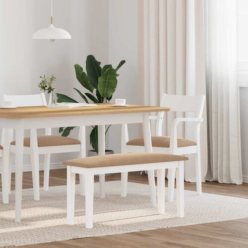vidaXL klop 90 cm Bela masivna lesena guma Cene