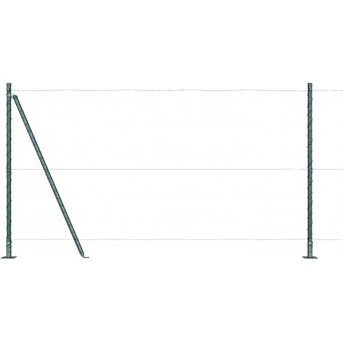 vidaXL Ograjni stebri 7 pcs Zelena &Oslash;32mm 150 cm Pocinkano jeklo, (5000095162) Cene