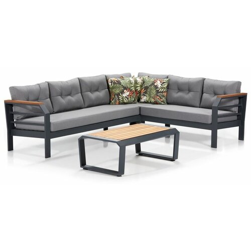 Assento Corner - Grey, Black GreyBlack Garden Lounge Set Slike