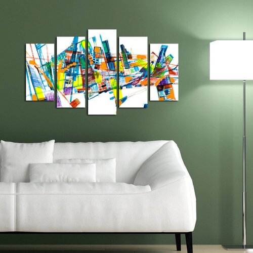 Wallity Set Slika 5ABSMDF-13, 5 Delova Cene