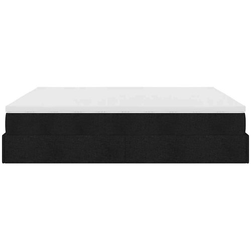 VidaXL Otomanski krevet s madracem crni 180x200cm od tkanine Slike