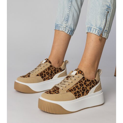 D/CEO Leopard print sporty sneakers on a chunky sole Klarris Slike