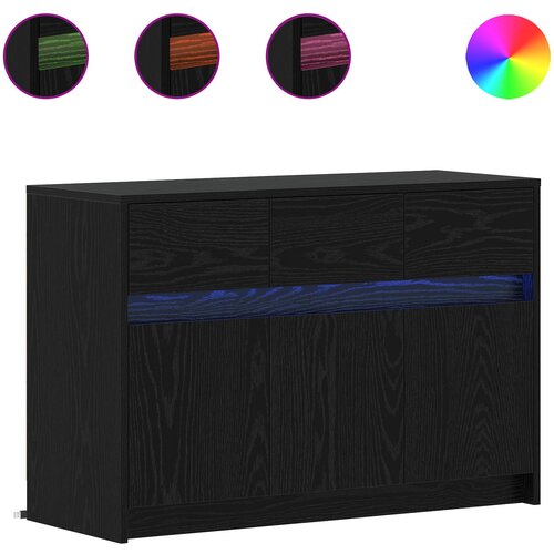 TV ormar 91 x 34 x 61 cm Crni hrast Konstruirano drvo Cijene
