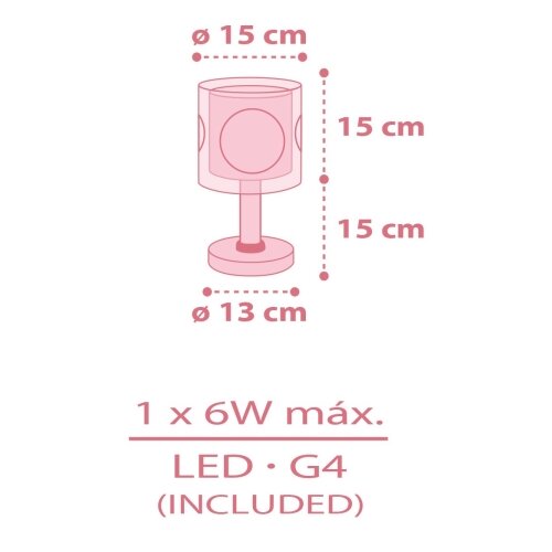 Dalber 60911 - LED dečija lampica PRINCESS DANCE 1xG4/4W/230V ružičasta Slike