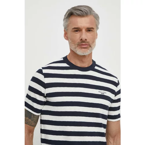 Marc O'Polo Bombažna kratka majica moški, mornarsko modra barva