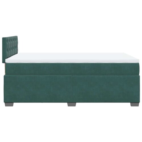 VidaXL box spring krevet s madracem tamnozeleni 120x200 cm bar&amp;scaron;unasti Slike