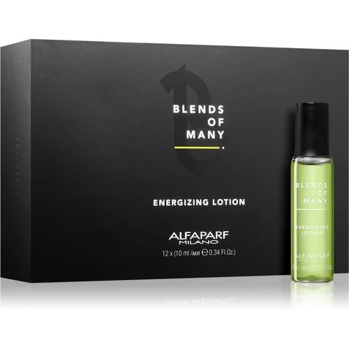 Alfaparf blends of many energizing lotion poživljajoč serum proti izpadanju za oslabljene lase 12x10 ml za moške
