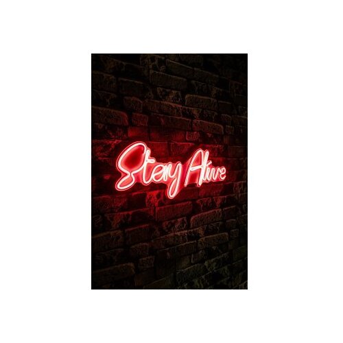 WALLXPERT dekorativna plastična led rasveta stay alive red Slike