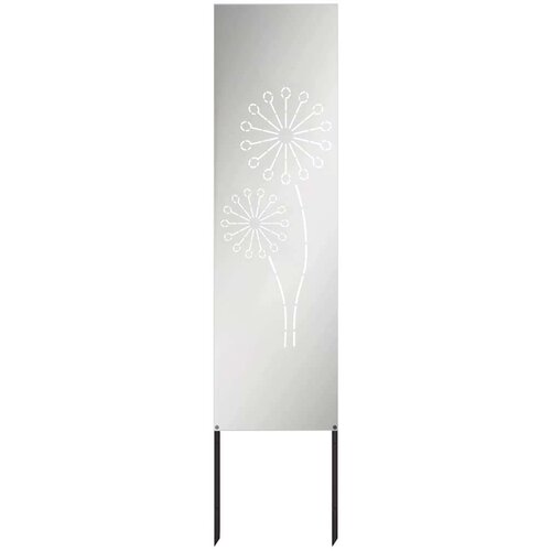 VidaXL Privatnost u vrtu Rezbarija Srebrno 32 x 140 cm Pocinčani čelik Slike