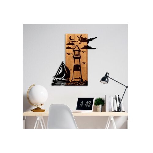 Wallxpert Zidna dekoracija Svjetionik, 52 x 58 x 3 cm, Smeđa Slike