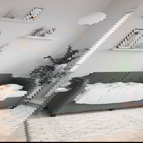 vidaXL Dnevni krevet tamnosivi 90 x 200 cm od tkanine Cijene