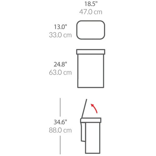 Simplehuman Črn brezstični jeklen ko&amp;scaron; za smeti 58 l Sensor &amp;ndash; Slike
