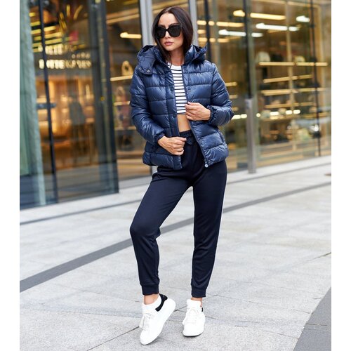 Gemre Navy Shiny Jacket Berta Slike