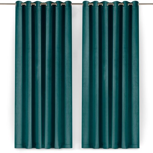 Filumi Modrozelena žametna zavesa za delno zatemnitev 265x270 cm Velto &amp;ndash; Slike