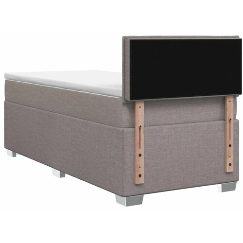  Boxspring krevet s madracem Sivosmeđa 90 x 190 cm Tkanina - Sivosmeđa 90 x 190 cm Dizajn linija Slike
