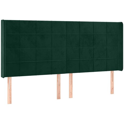  LED uzglavlje tamnozeleno 203 x 16 x 118/128 cm bar&amp;scaron;unasto Slike