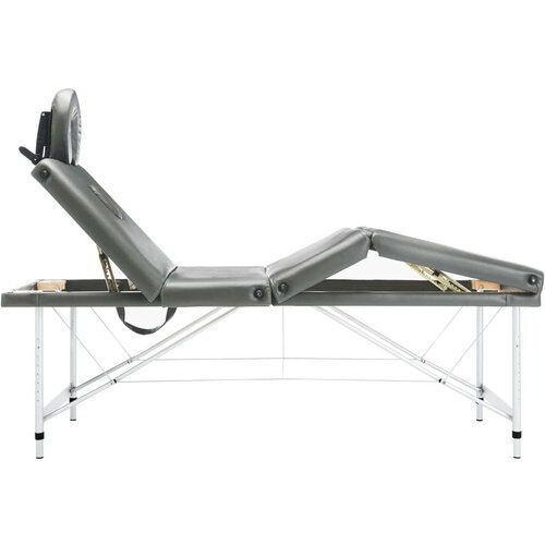 VidaXL Masažna miza s 4 conami aluminijast okvir antracit 186x68 cm Slike