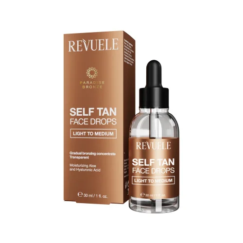 Revuele samoporjevitvene kapljice za obraz - Self Tan Face Drops - Light To Medium