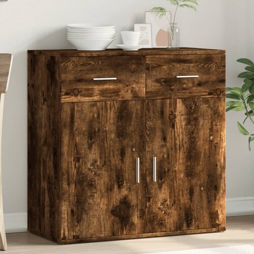 vidaXL Komoda boja dimljenog hrasta 79x38x80 cm konstruirano drvo Cijene