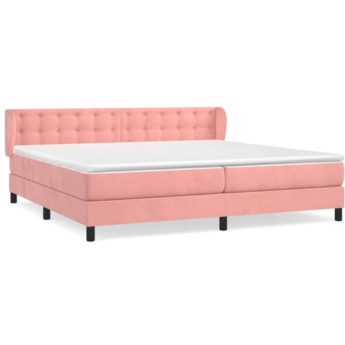 Maison Chic Box spring postelja - Vzmetna postelja z vzmetnico roza 200x200 cm žamet SL8665, (21886349) Cene